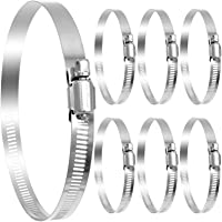 JJQHYC Abrazadera de manguera ajustable de acero inoxidable 304- abrazadera de tubo- rueda de caracol ajustable